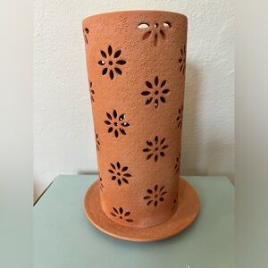 PartyLite Terra Blossom Pillar Lantern